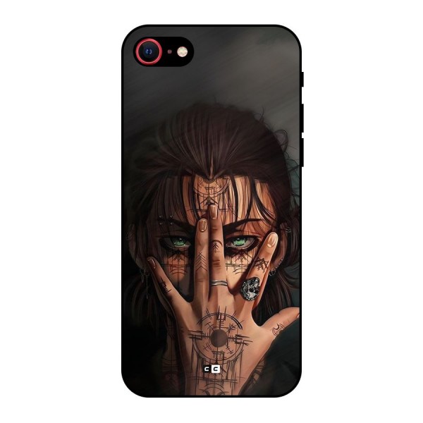 Eren Yeager Illustration Metal Back Case for iPhone 7