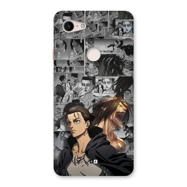 Eren Yeager Manga Back Case for Google Pixel 3 XL