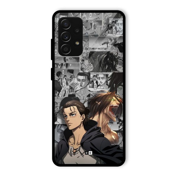 Eren Yeager Manga Glass Back Case for Galaxy A53 5G