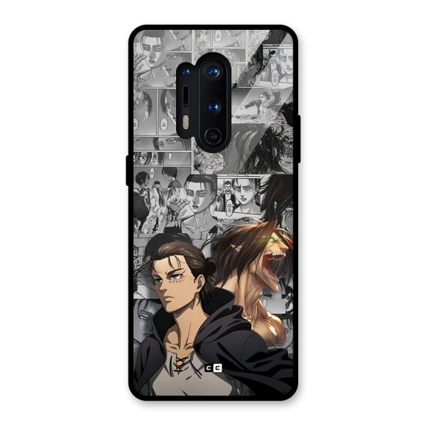 Eren Yeager Manga Glass Back Case for OnePlus 8 Pro