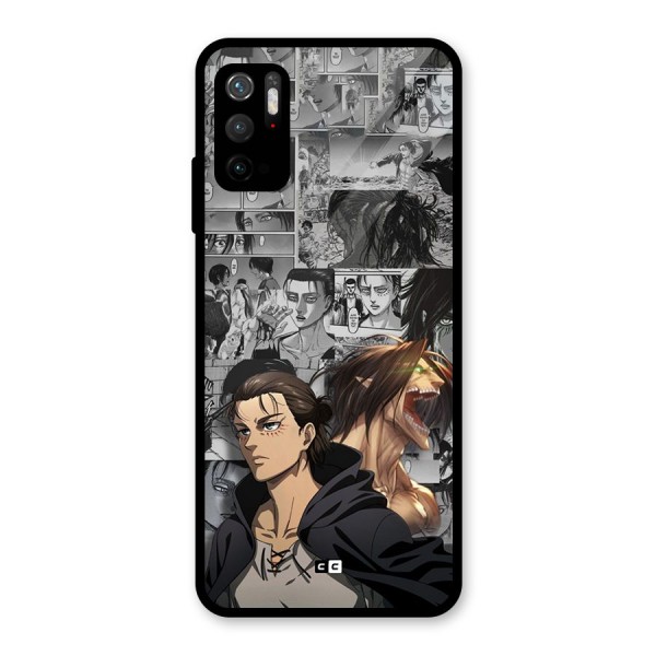Eren Yeager Manga Glass Back Case for Poco M3 Pro 5G