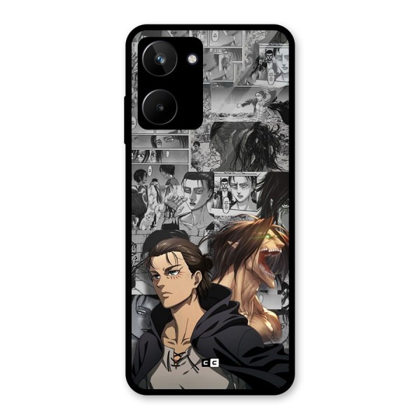 Eren Yeager Manga Glass Back Case for Realme 10