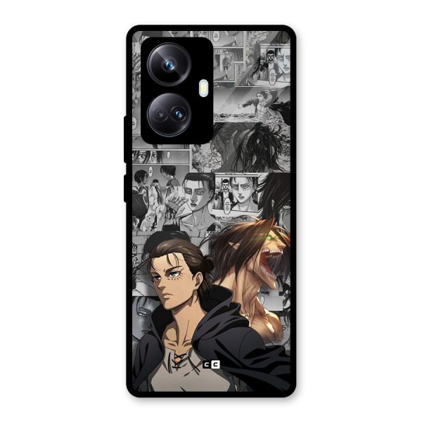 Eren Yeager Manga Glass Back Case for Realme 10 Pro Plus