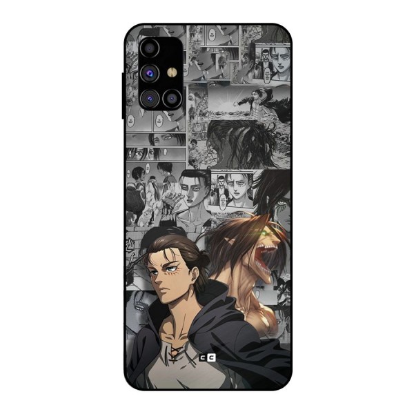 Eren Yeager Manga Metal Back Case for Galaxy M31s