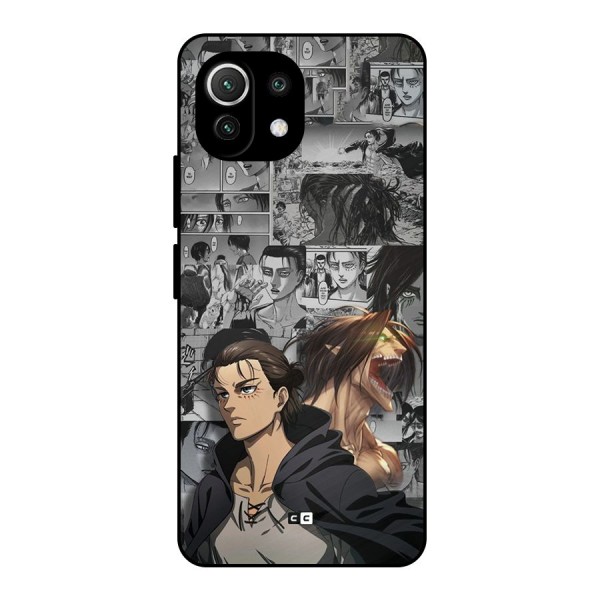 Eren Yeager Manga Metal Back Case for Mi 11 Lite
