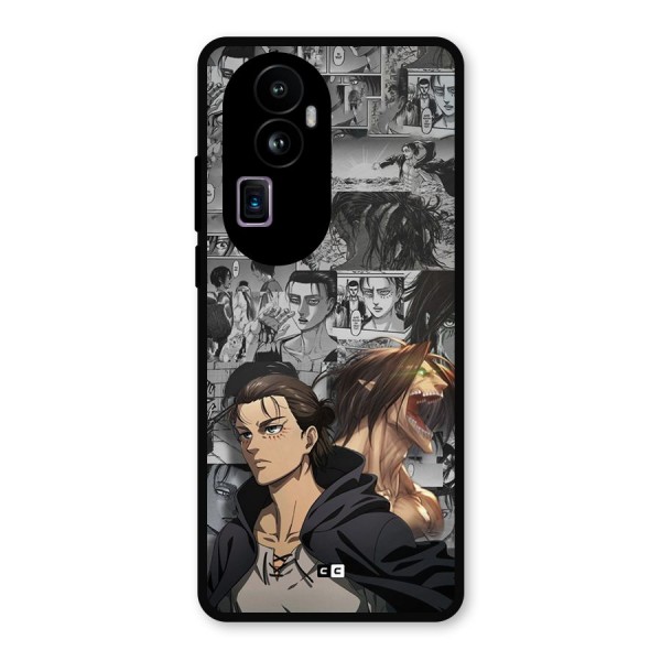 Eren Yeager Manga Metal Back Case for Oppo Reno10 Pro Plus