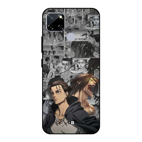 Eren Yeager Manga Metal Back Case for Realme Narzo 30A