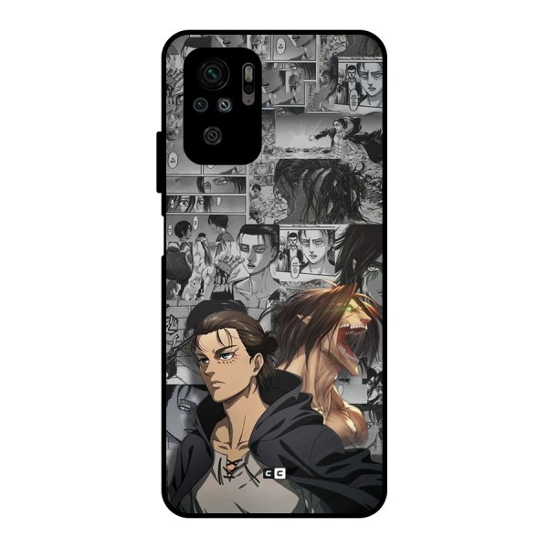 Eren Yeager Manga Metal Back Case for Redmi Note 10S