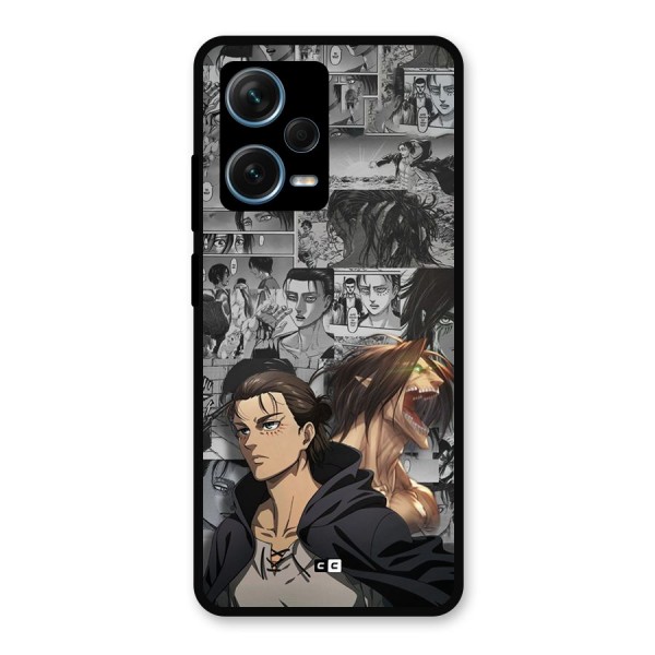 Eren Yeager Manga Metal Back Case for Redmi Note 12 Pro Plus 5G