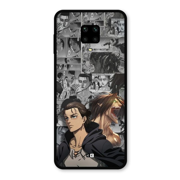 Eren Yeager Manga Metal Back Case for Redmi Note 9 Pro Max