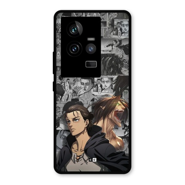 Eren Yeager Manga Metal Back Case for iQOO 11 5G