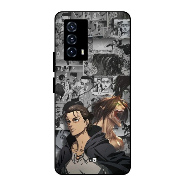 Eren Yeager Manga Metal Back Case for iQOO Z5