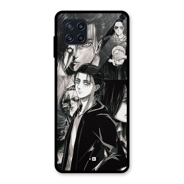 Eren Yeager Titan Glass Back Case for Galaxy M32