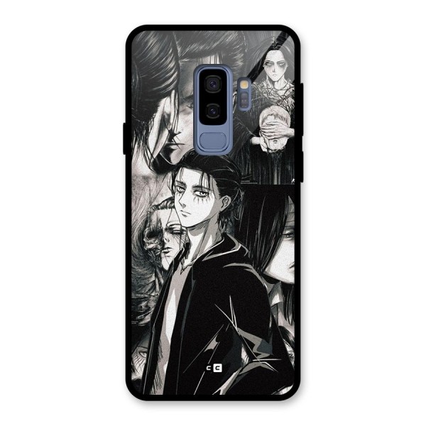 Eren Yeager Titan Glass Back Case for Galaxy S9 Plus