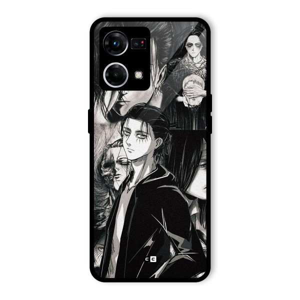 Eren Yeager Titan Glass Back Case for Oppo F21 Pro 4G