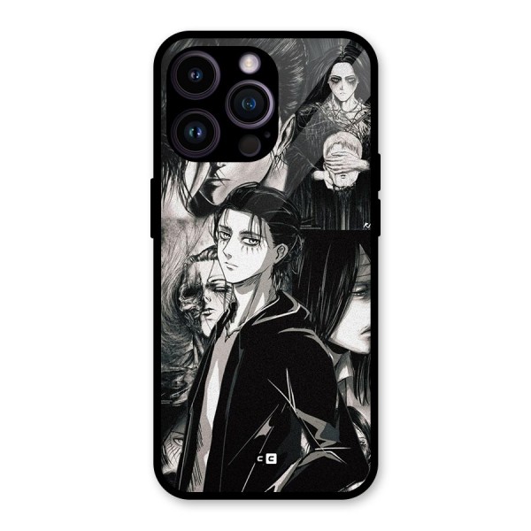 Eren Yeager Titan Glass Back Case for iPhone 14 Pro Max