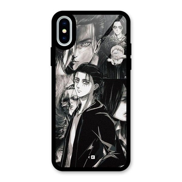 Eren Yeager Titan Glass Back Case for iPhone X
