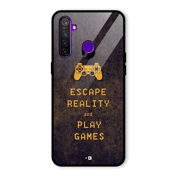 Escape Reality Glass Back Case for Realme 5 Pro