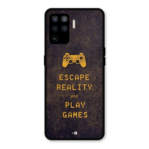 Escape Reality Metal Back Case for Oppo F19 Pro