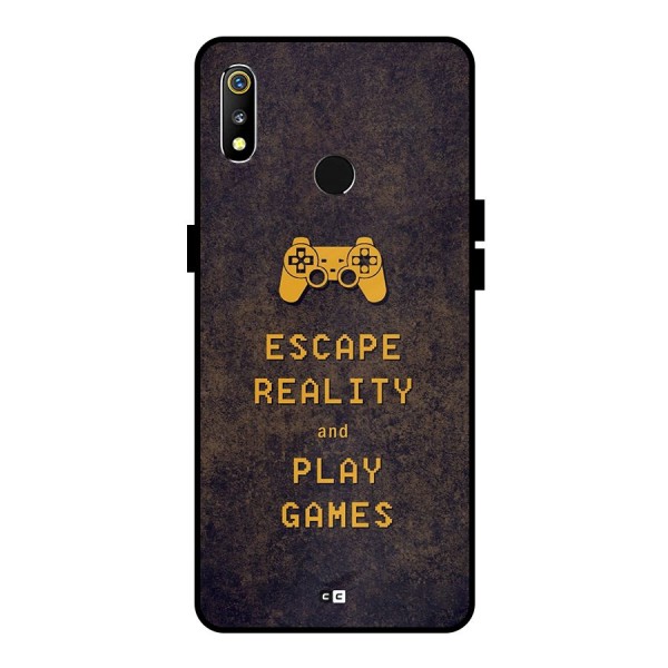 Escape Reality Metal Back Case for Realme 3