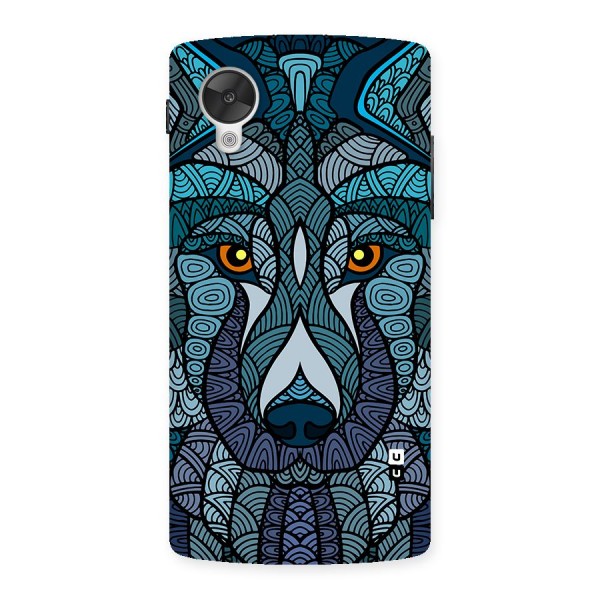 Ethnic Wolf Art Illustration Back Case for Google Nexus 5