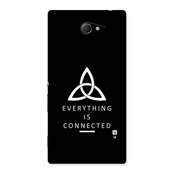 Everything is Connected Typography Back Case for Sony Xperia M2