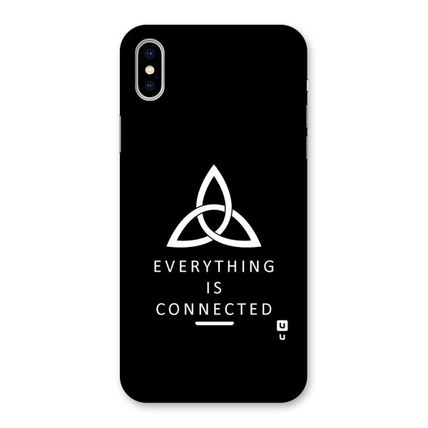 Everything is Connected Typography Back Case for iPhone X
