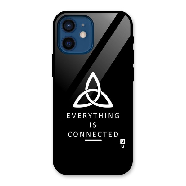 Everything is Connected Typography Glass Back Case for iPhone 12 Mini