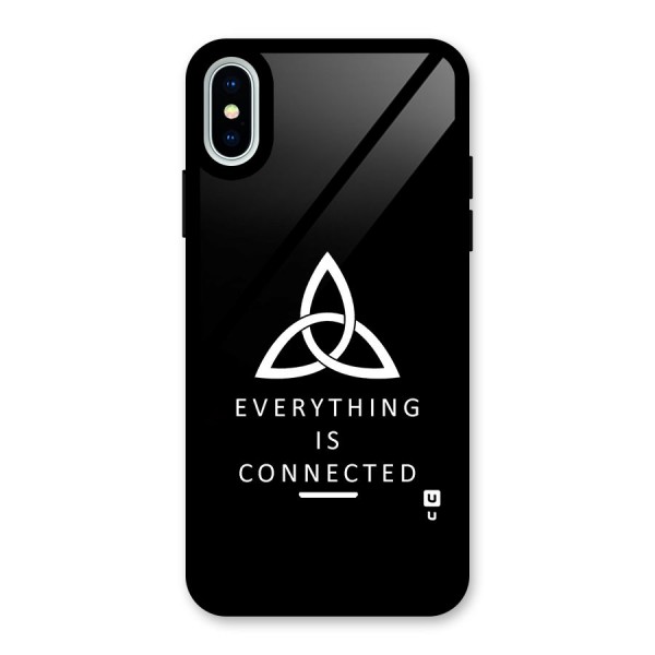 Everything is Connected Typography Glass Back Case for iPhone XS