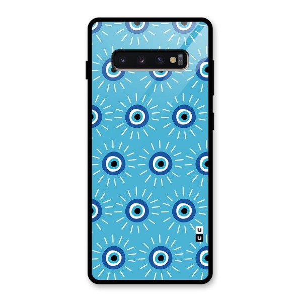Evil Eves Away Glass Back Case for Galaxy S10 Plus