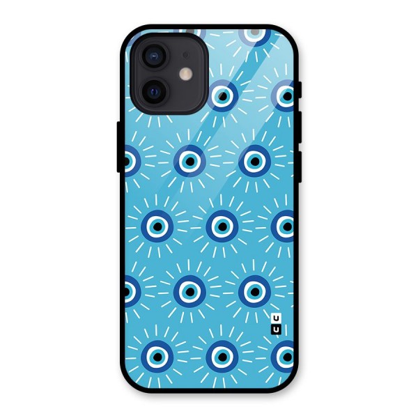 Evil Eves Away Glass Back Case for iPhone 12