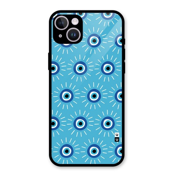 Evil Eves Away Glass Back Case for iPhone 14 Plus