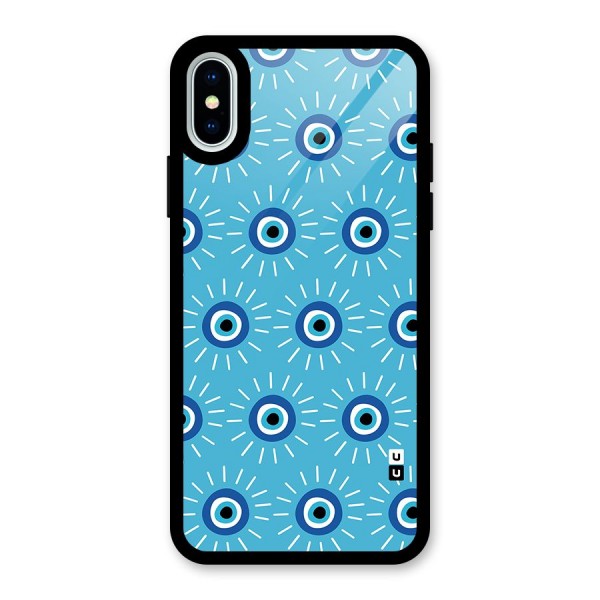 Evil Eves Away Glass Back Case for iPhone X