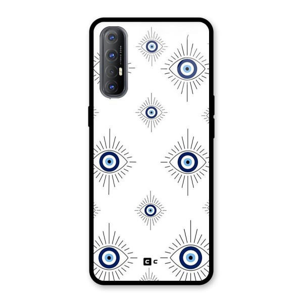 Evil Eye Wall Glass Back Case for Oppo Reno3 Pro