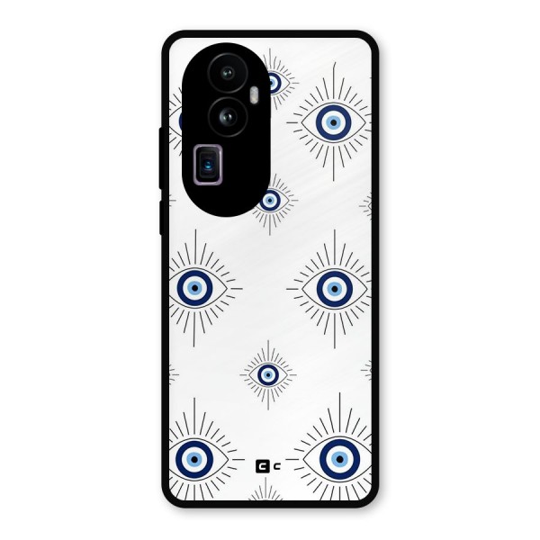 Evil Eye Wall Metal Back Case for Oppo Reno10 Pro Plus