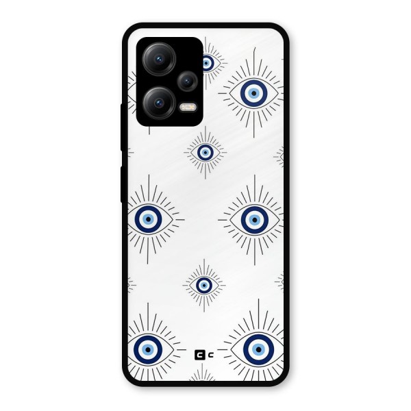 Evil Eye Wall Metal Back Case for Redmi Note 12 5G