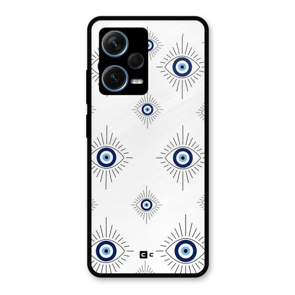 Evil Eye Wall Metal Back Case for Redmi Note 12 Pro Plus 5G
