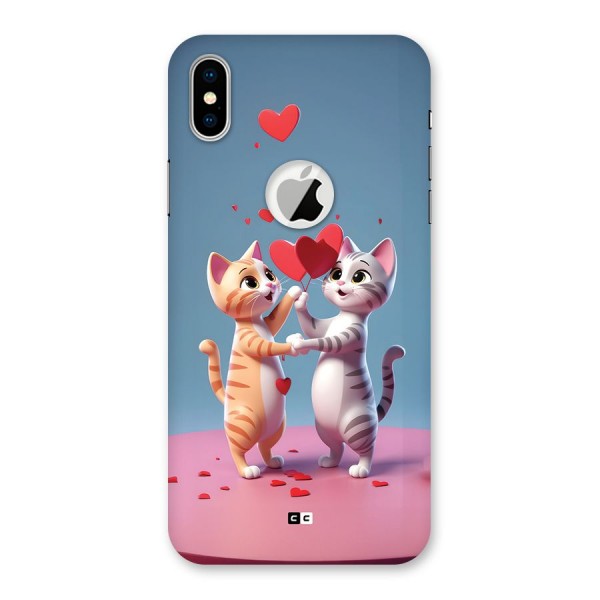 Exchanging Hearts Back Case for iPhone X Logo Cut