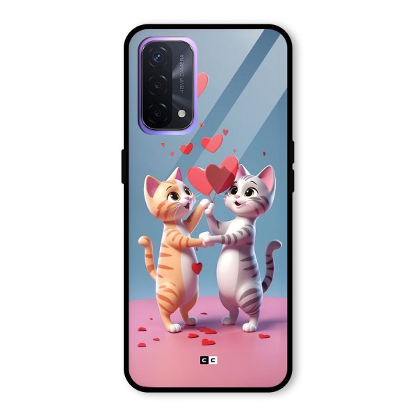 Exchanging Hearts Glass Back Case for Oppo A74 5G