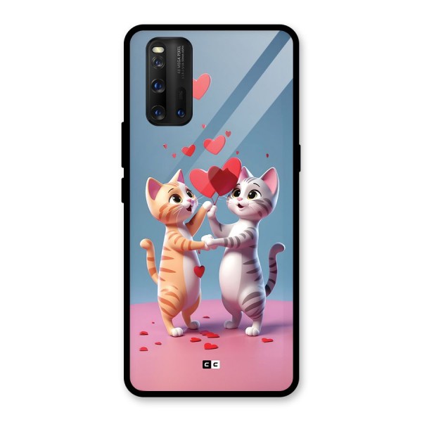 Exchanging Hearts Glass Back Case for Vivo iQOO 3