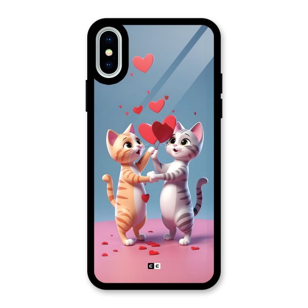 Exchanging Hearts Glass Back Case for iPhone XS