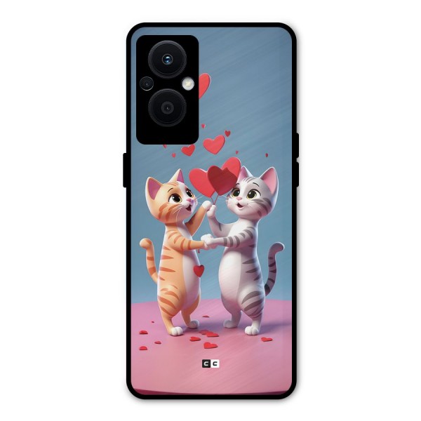 Exchanging Hearts Metal Back Case for Oppo F21s Pro 5G