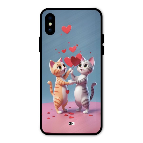 Exchanging Hearts Metal Back Case for iPhone XS