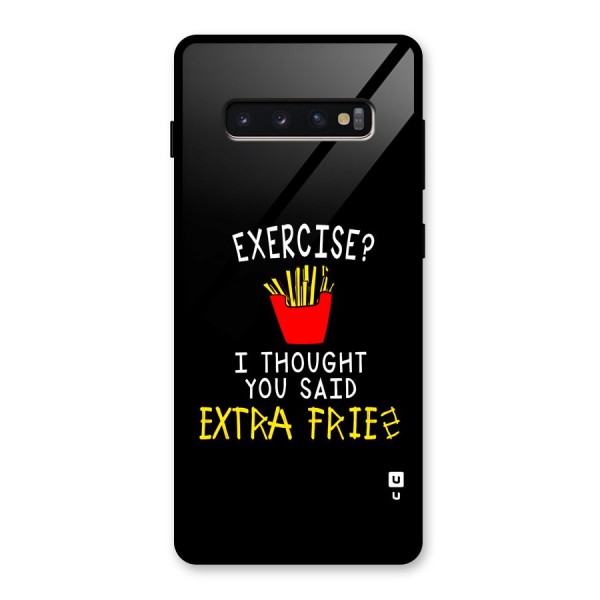 Extra Fries Glass Back Case for Galaxy S10 Plus