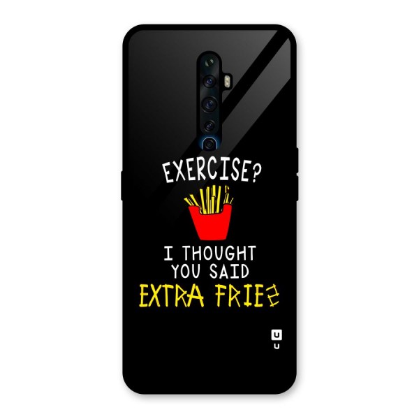 Extra Fries Glass Back Case for Oppo Reno2 F