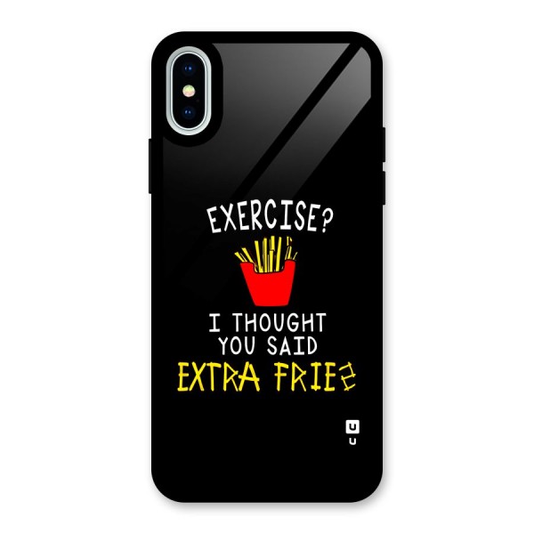 Extra Fries Glass Back Case for iPhone X