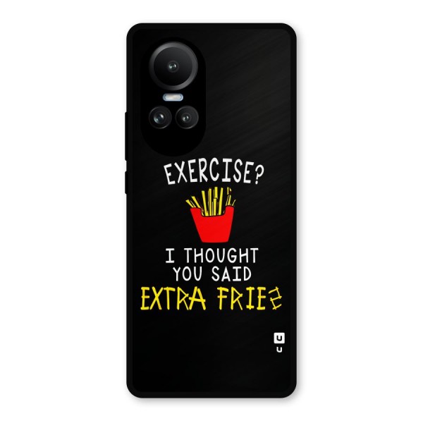 Extra Fries Metal Back Case for Oppo Reno10 Pro
