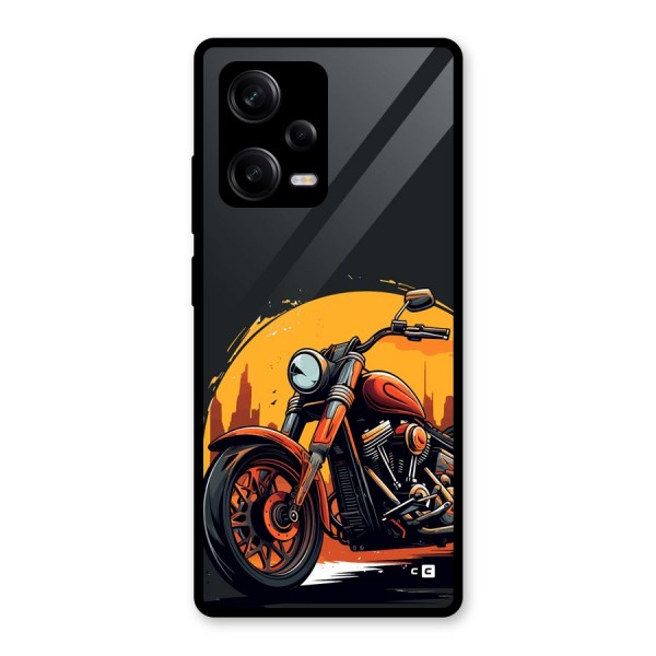 Extreme Cruiser Bike Glass Back Case for Redmi Note 12 Pro
