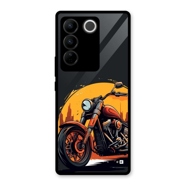 Extreme Cruiser Bike Glass Back Case for Vivo V27