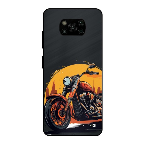 Extreme Cruiser Bike Metal Back Case for Poco X3